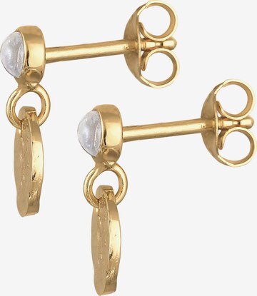 ELLI PREMIUM Earrings 'Organic Plättchen' in Gold