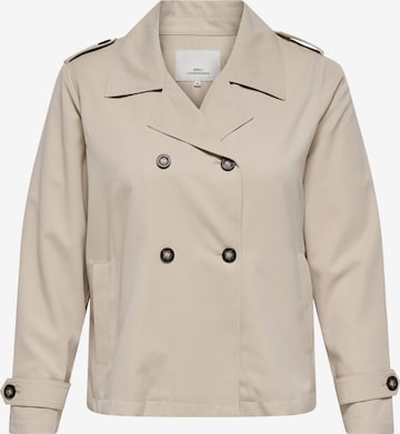 Manteau mi-saison 'CARHannah' ONLY Carmakoma en beige : devant