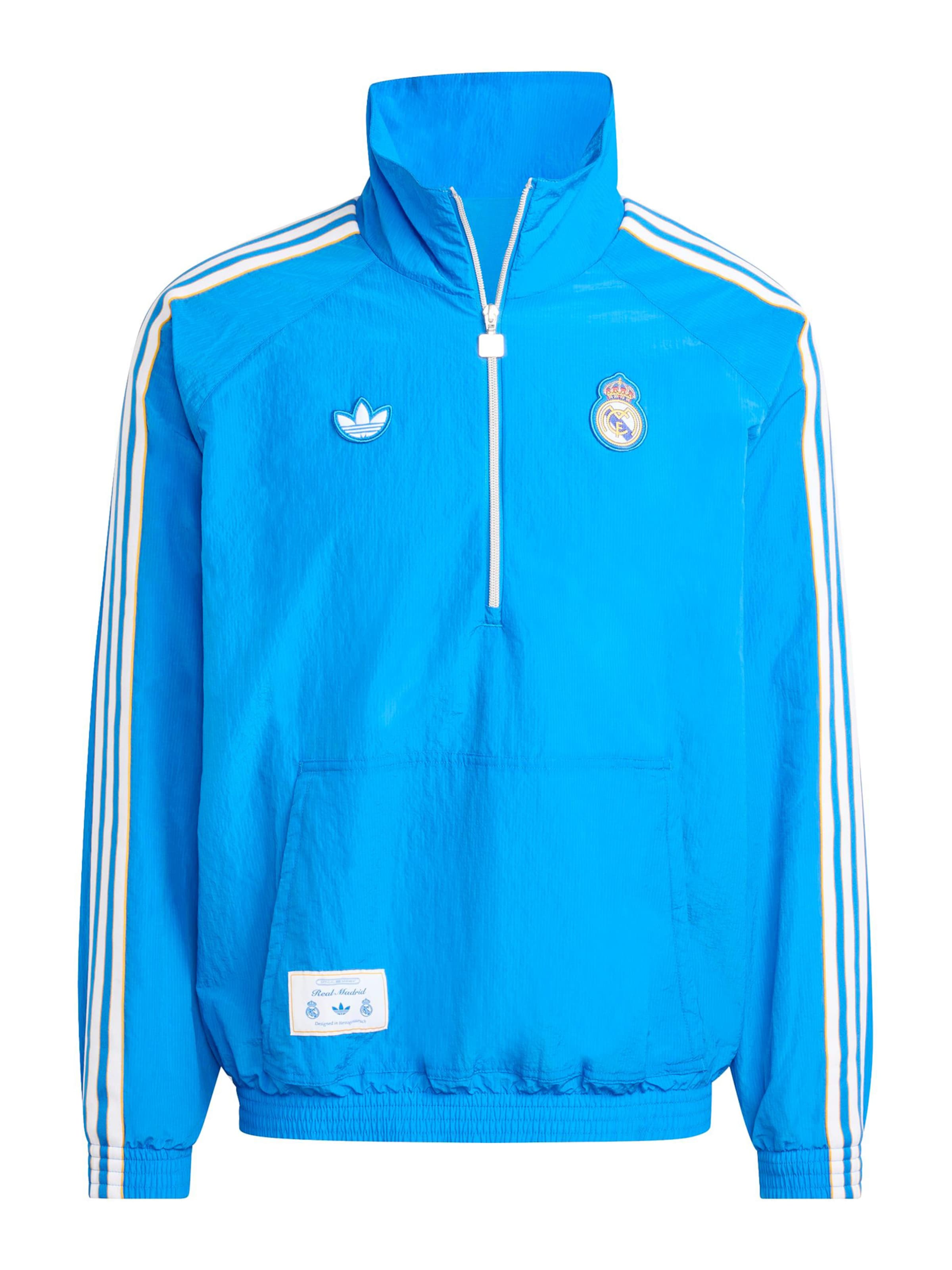 ADIDAS PERFORMANCE - Chaqueta deportiva 'Real Madrid Terrace Icons Half-Zip' en azul: frente