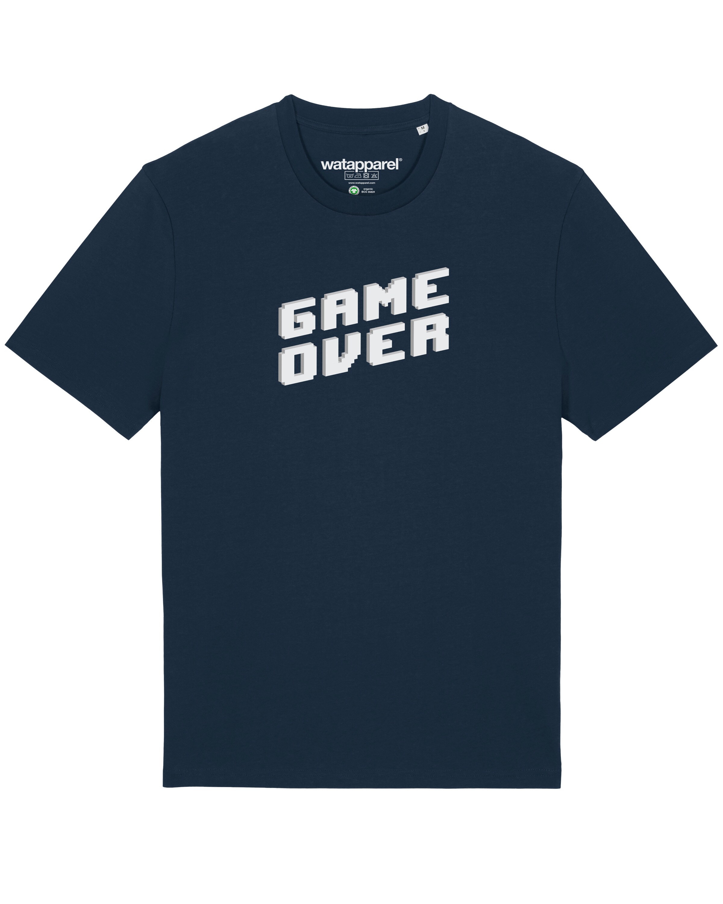 Watapparel Shirt 'Game Over' in Blau: Vorderseite