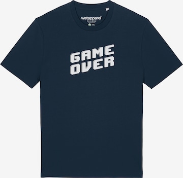 Watapparel Shirt 'Game Over' in Blauw: voorkant