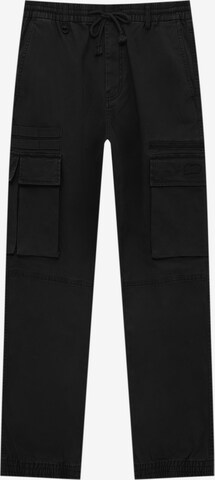 Pantalon cargo Pull&Bear en noir : devant