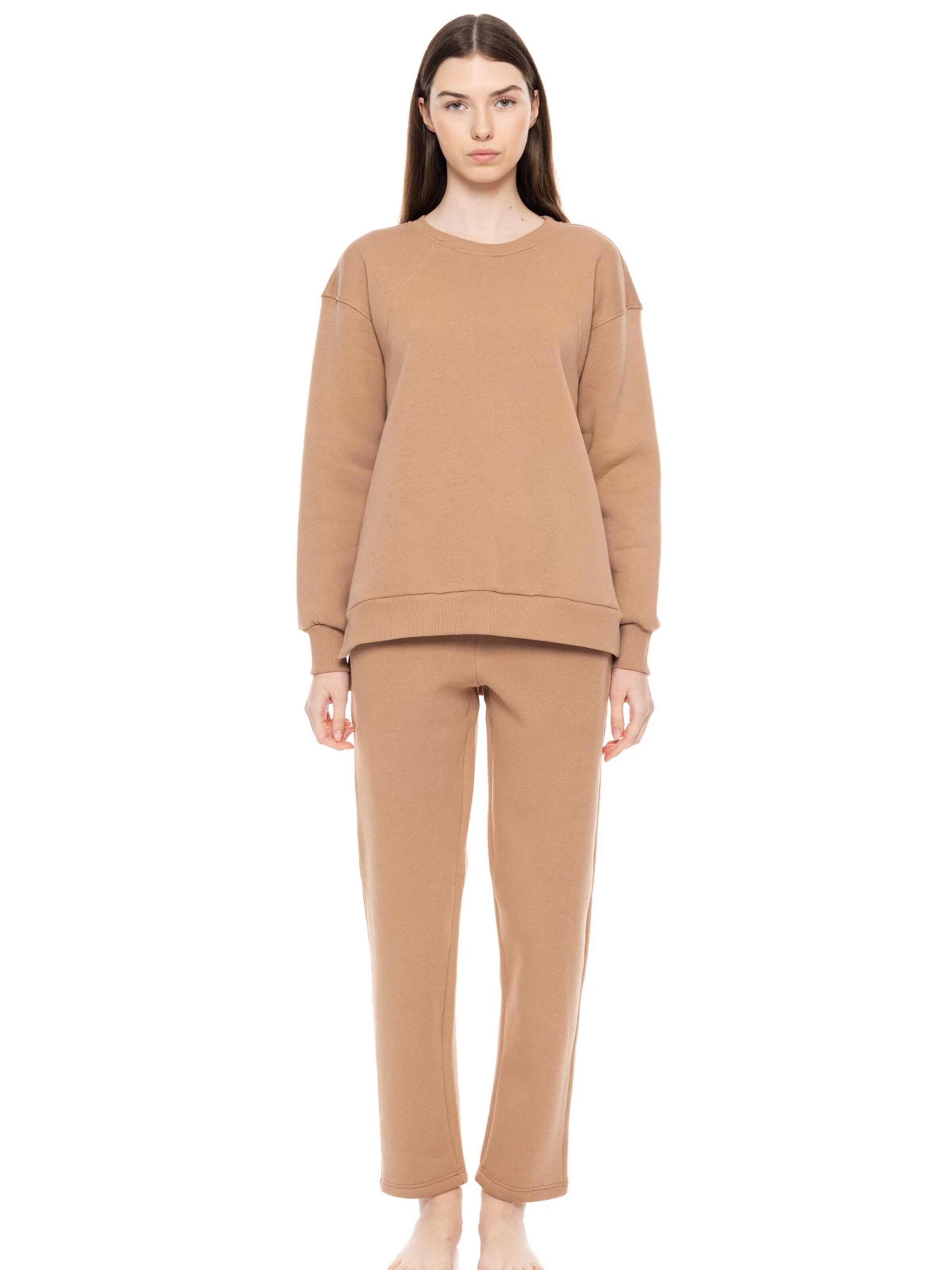 Pink Label - Ropa para correr en beige: frente