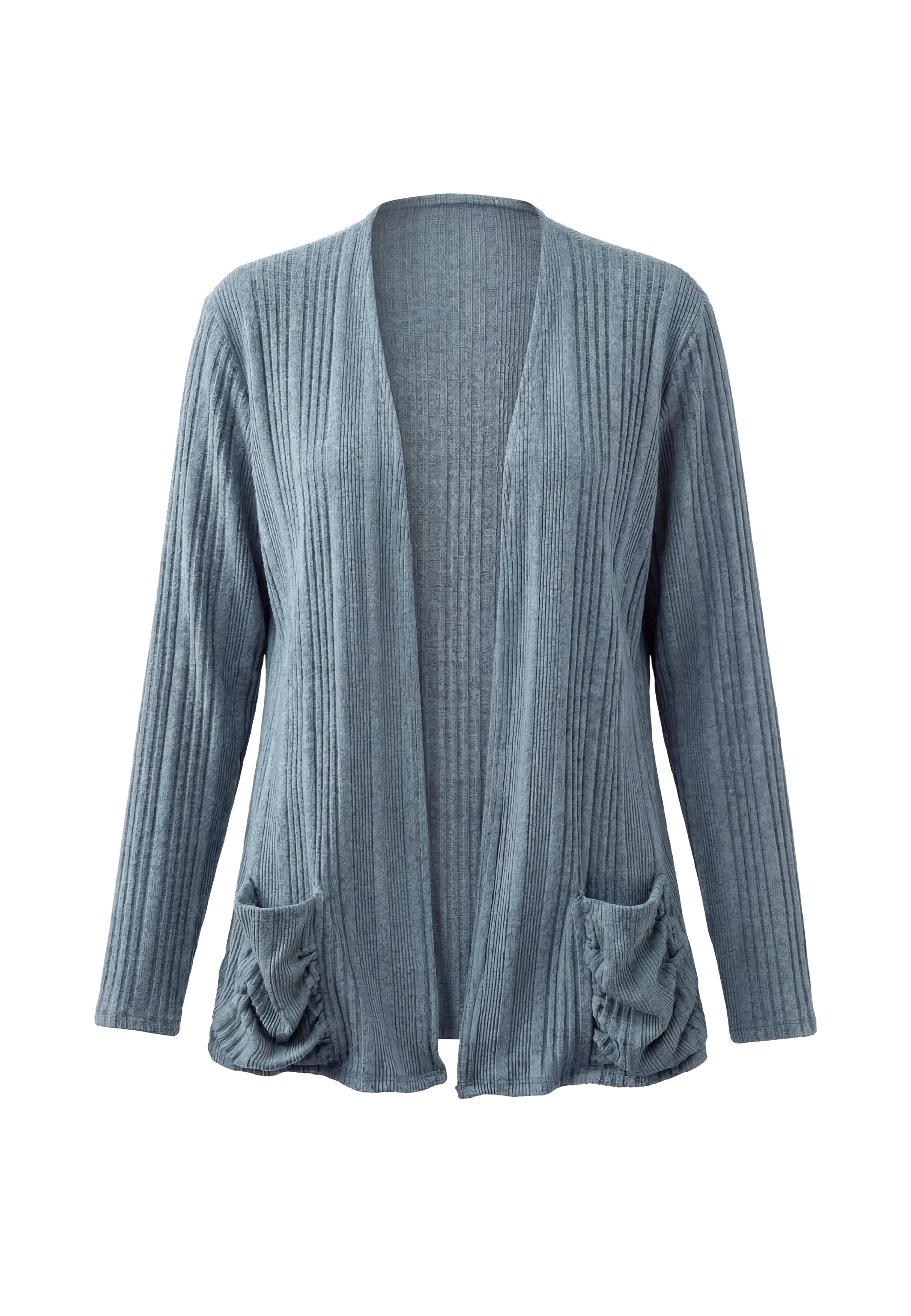 usha BLACK LABEL Gebreid vest in Blauw: voorkant