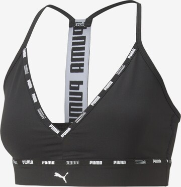 PUMA Bustier Biustonosz sportowy w kolorze czarny: przód