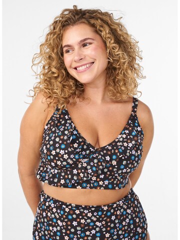 Swim by Zizzi Háromszög Bikini felső - fekete: elől