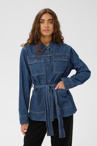 CULTURE Blouse 'Lava Arpa' in Blue: front