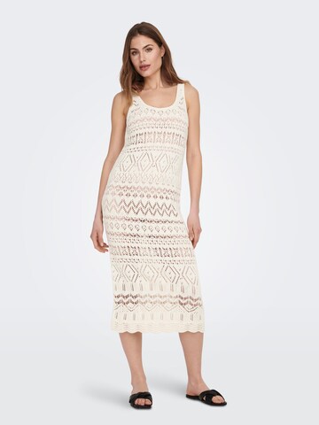ONLY Knitted dress 'KIRSTIE' in Beige: front