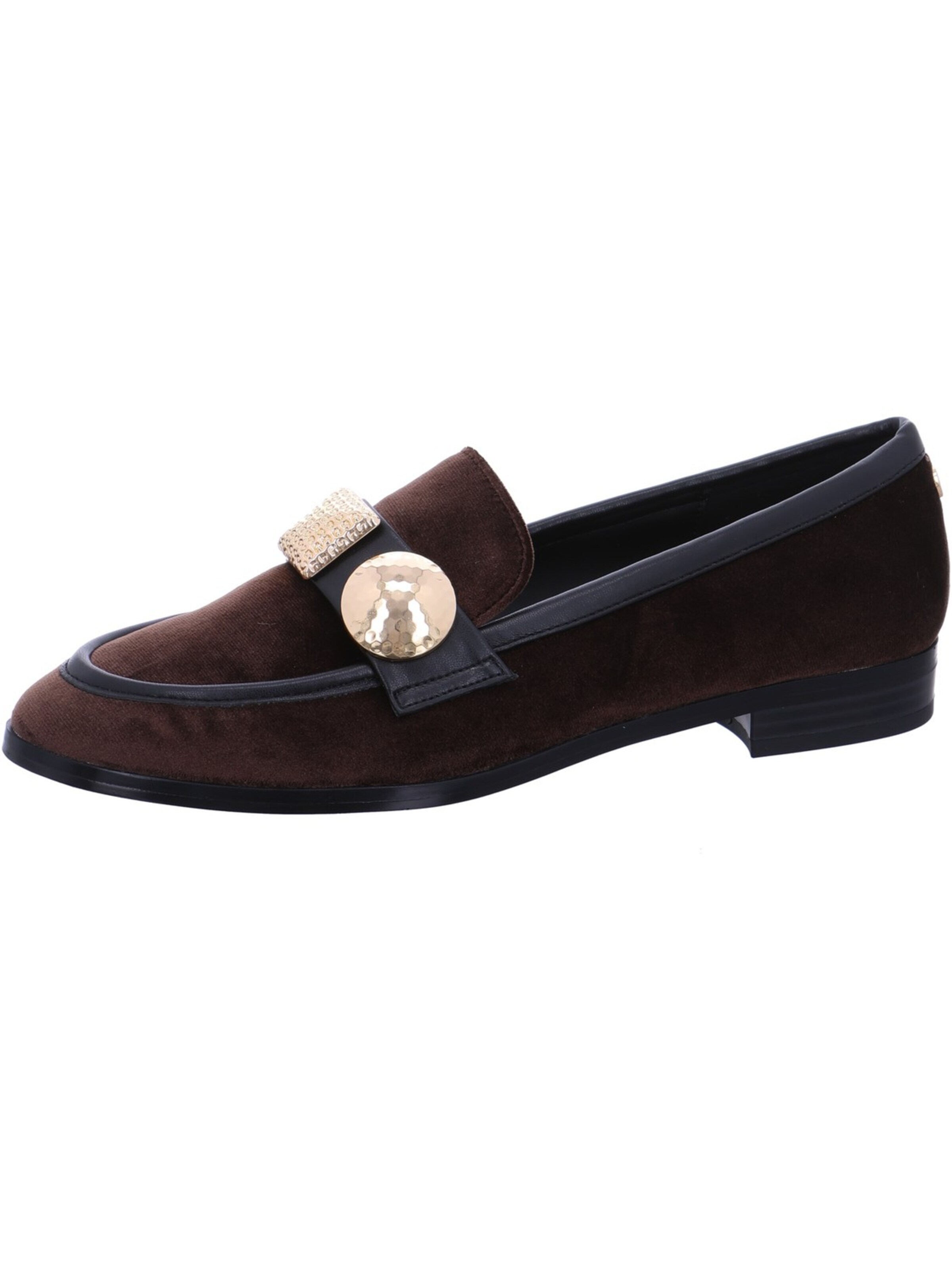 LA STRADA Classic Flats 'La Strada Slipper Braun' in Brown: front