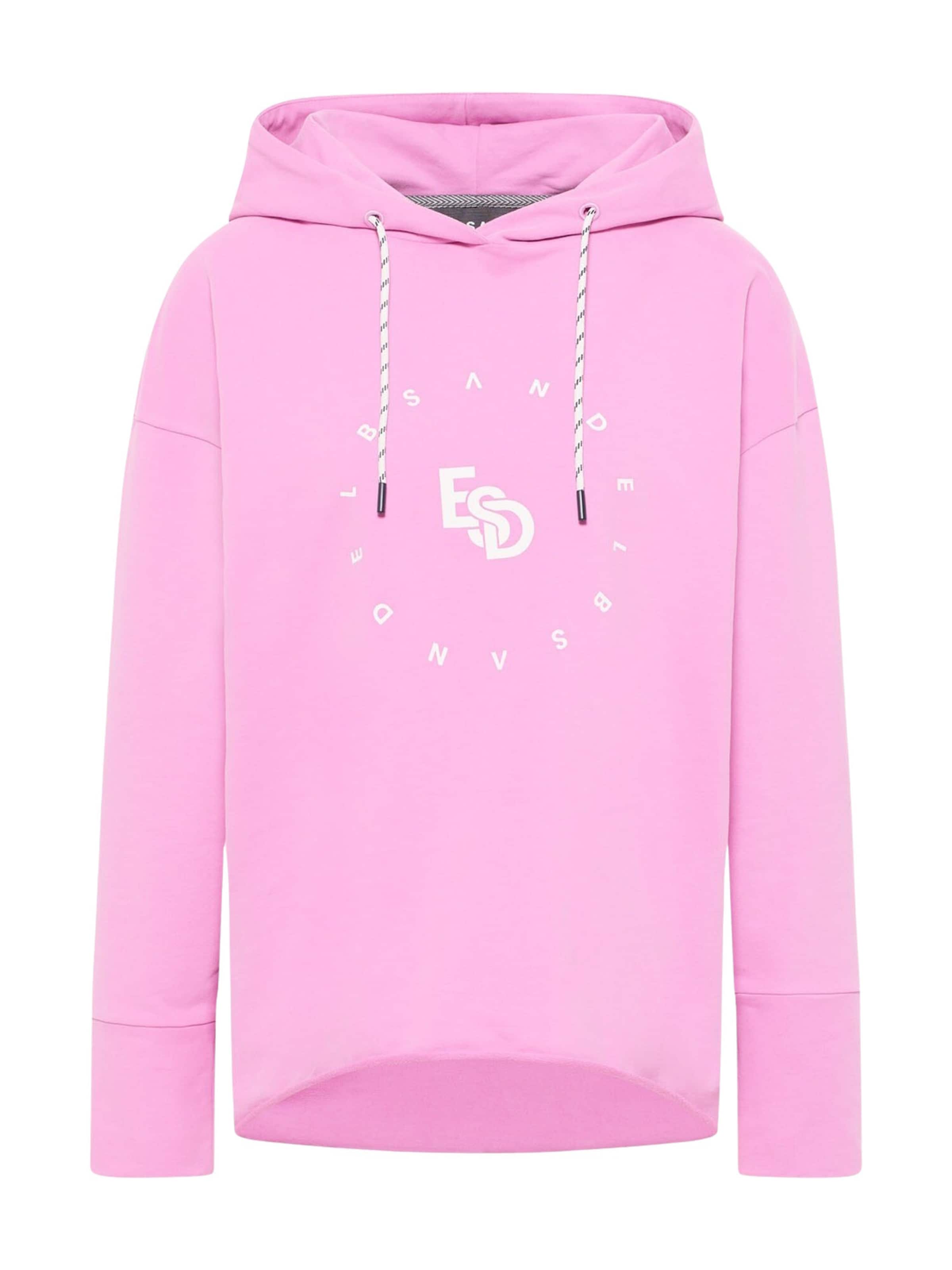 Sweat-shirt 'Dyra' Elbsand en rose : devant