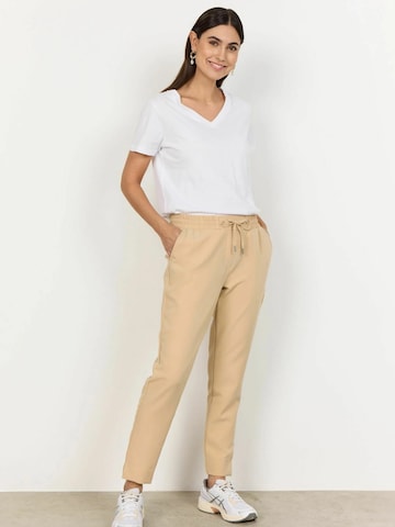 Soyaconcept Tapered Housut 'Saya' värissä beige