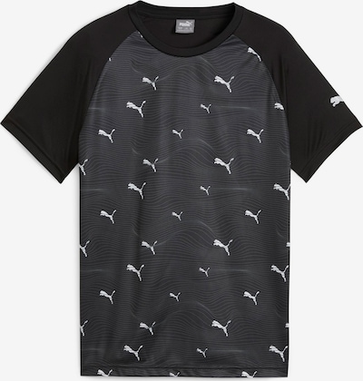 PUMA T-Shirt 'Poly' en gris foncé / noir / blanc cassé, Vue avec produit