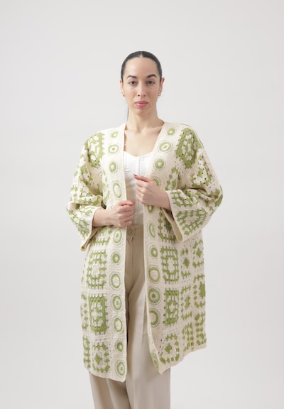 Elara Knit cardigan in Green / White, Item view