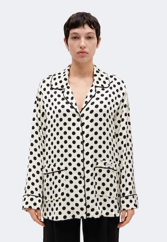 Camicia da notte 'Cedric' di LOVE Stories in bianco: frontale