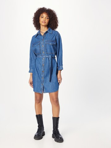 Robe-chemise Sisley en bleu : devant