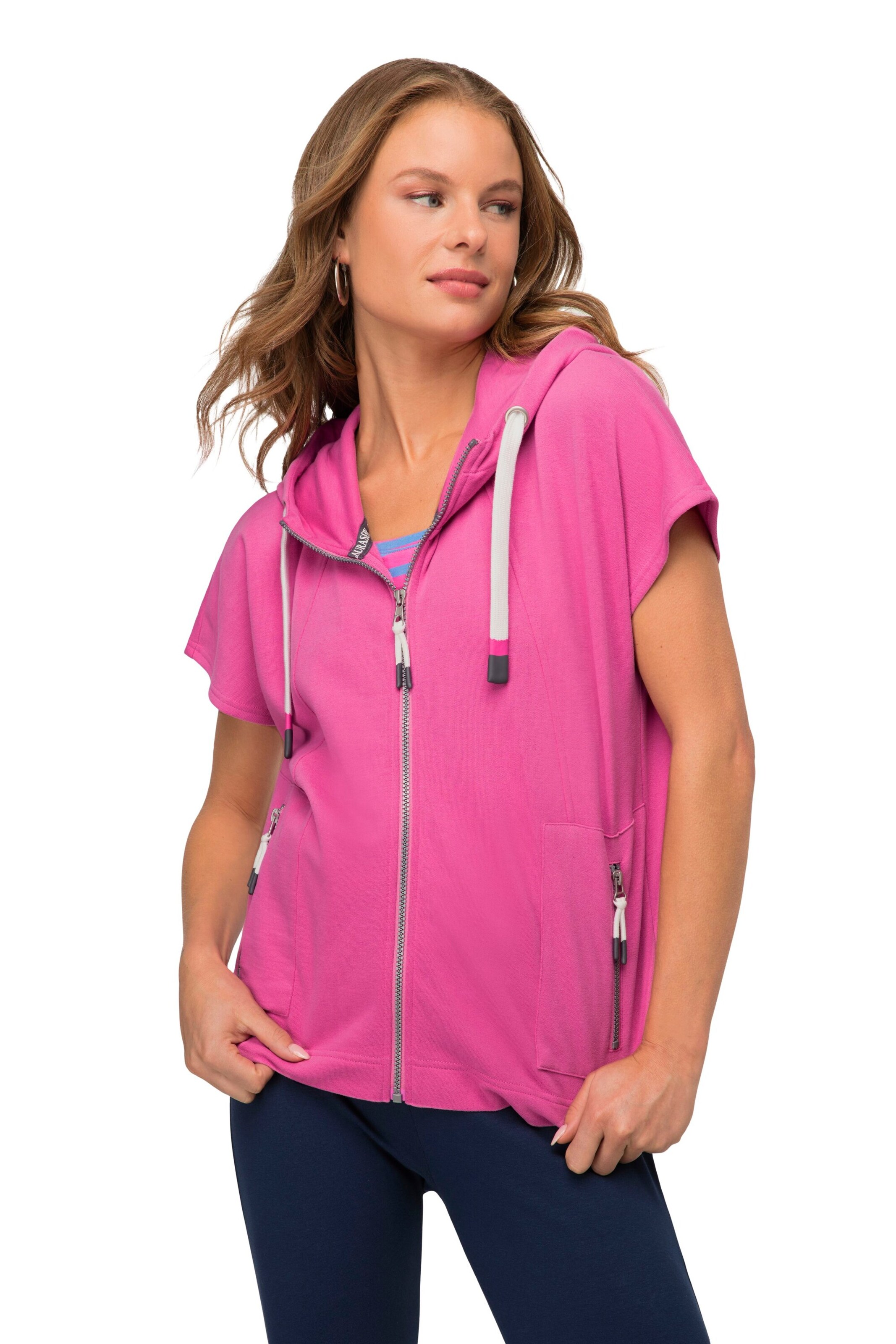 LAURASØN Sweatvest in Roze: voorkant