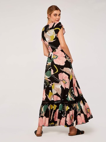 Apricot Sommerkleid in Schwarz