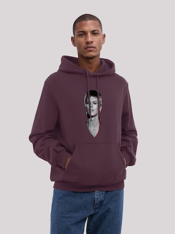 Sweat-shirt 'TV Times Pop Star David Bowie Portrait 1977' F4NT4STIC en marron : devant