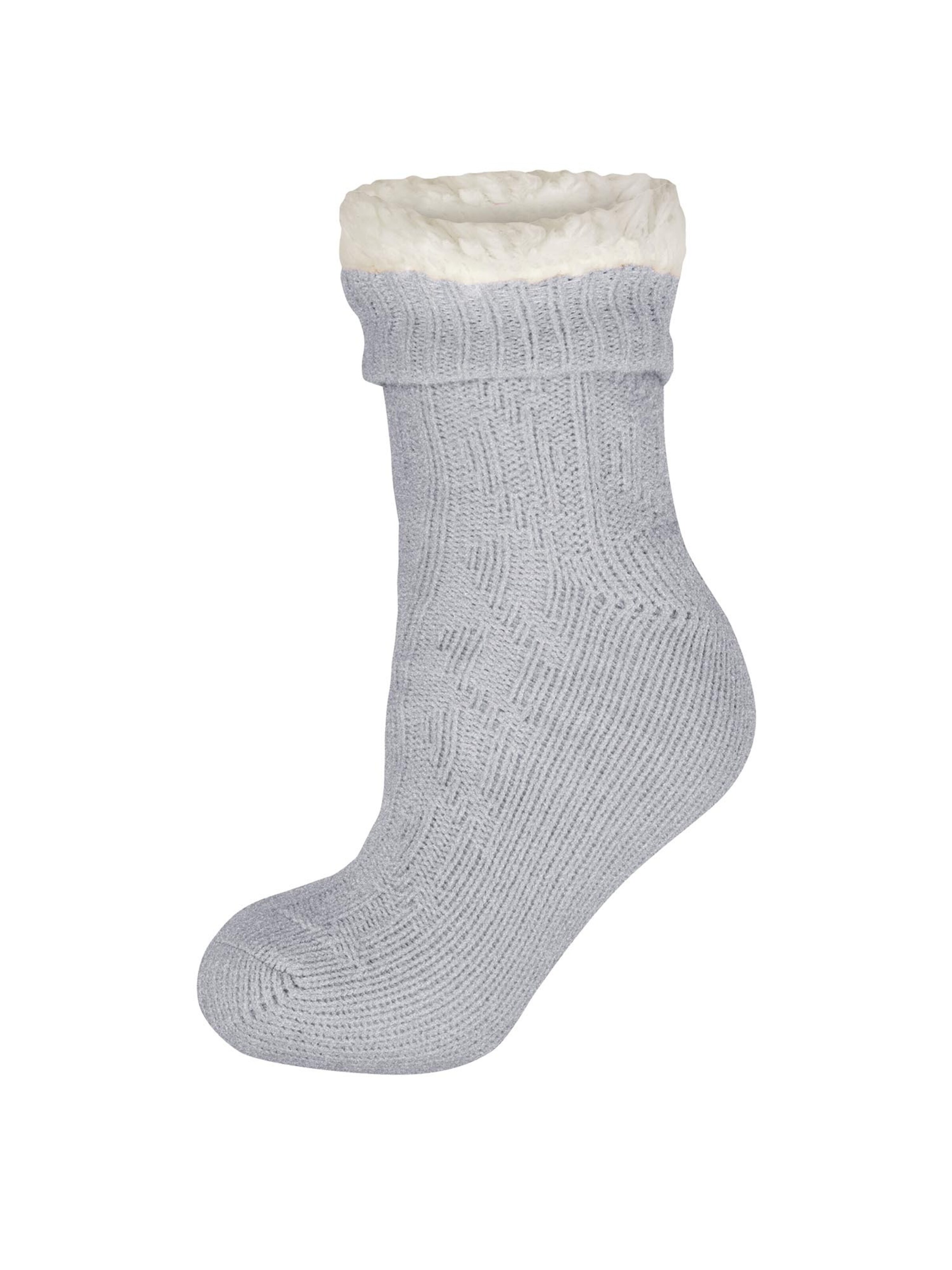 Nur Die Sokken ' Flausch Socken ' in Grijs: voorkant
