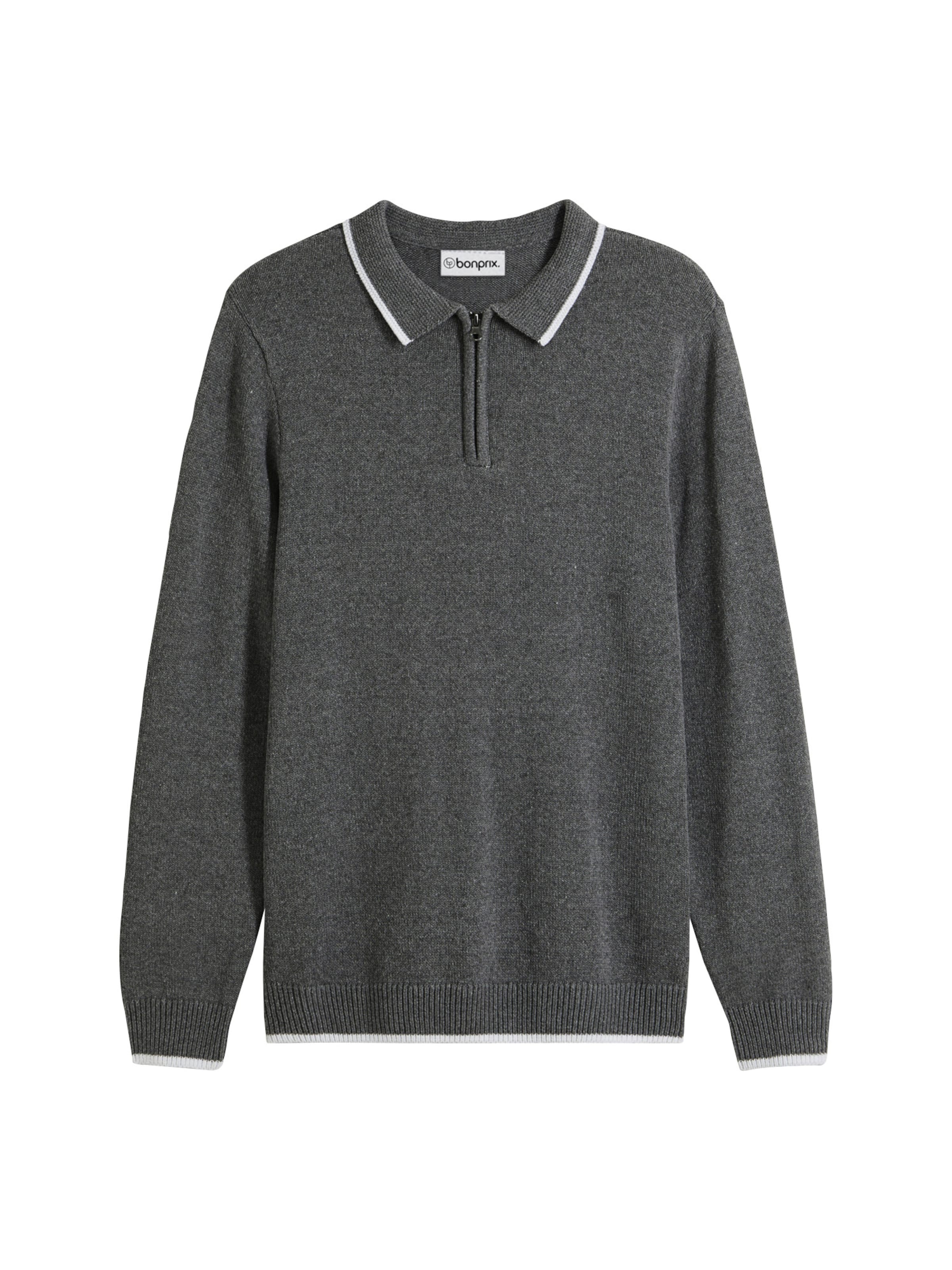 bonprix Sweter w kolorze szary: przód