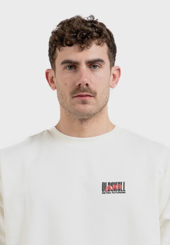 Oldskull Sweatshirt 'Asian Futurism Rider' in Weiß