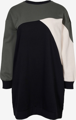 Zizzi Sweatshirt 'Kathleen' i sort: forside