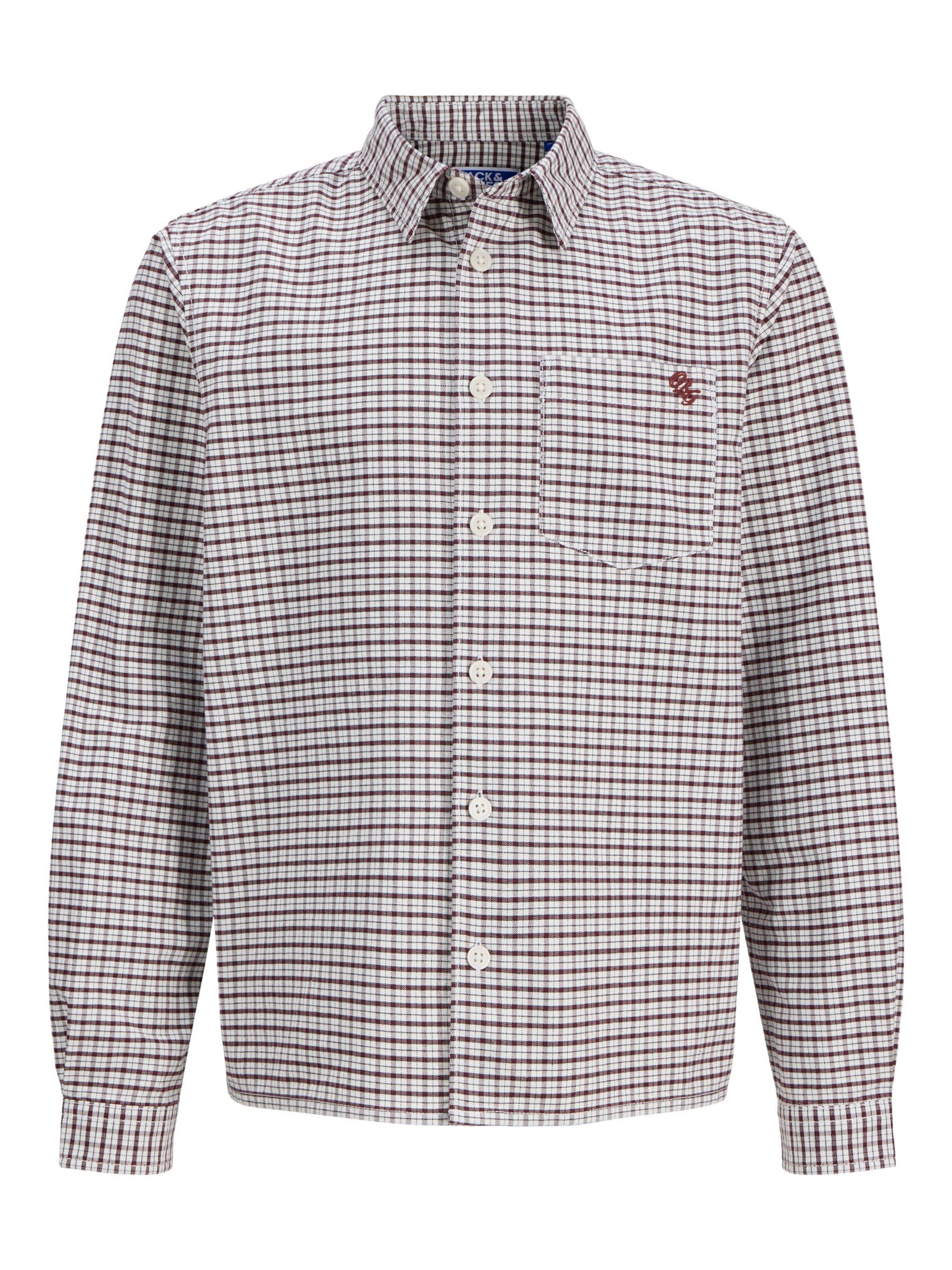 Jack & Jones Junior Regular Fit Skjorte 'JORFREDERIKSBERG' i brun: forside