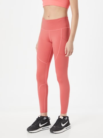 NIKE Skinny Sportnadrágok - narancs: elől