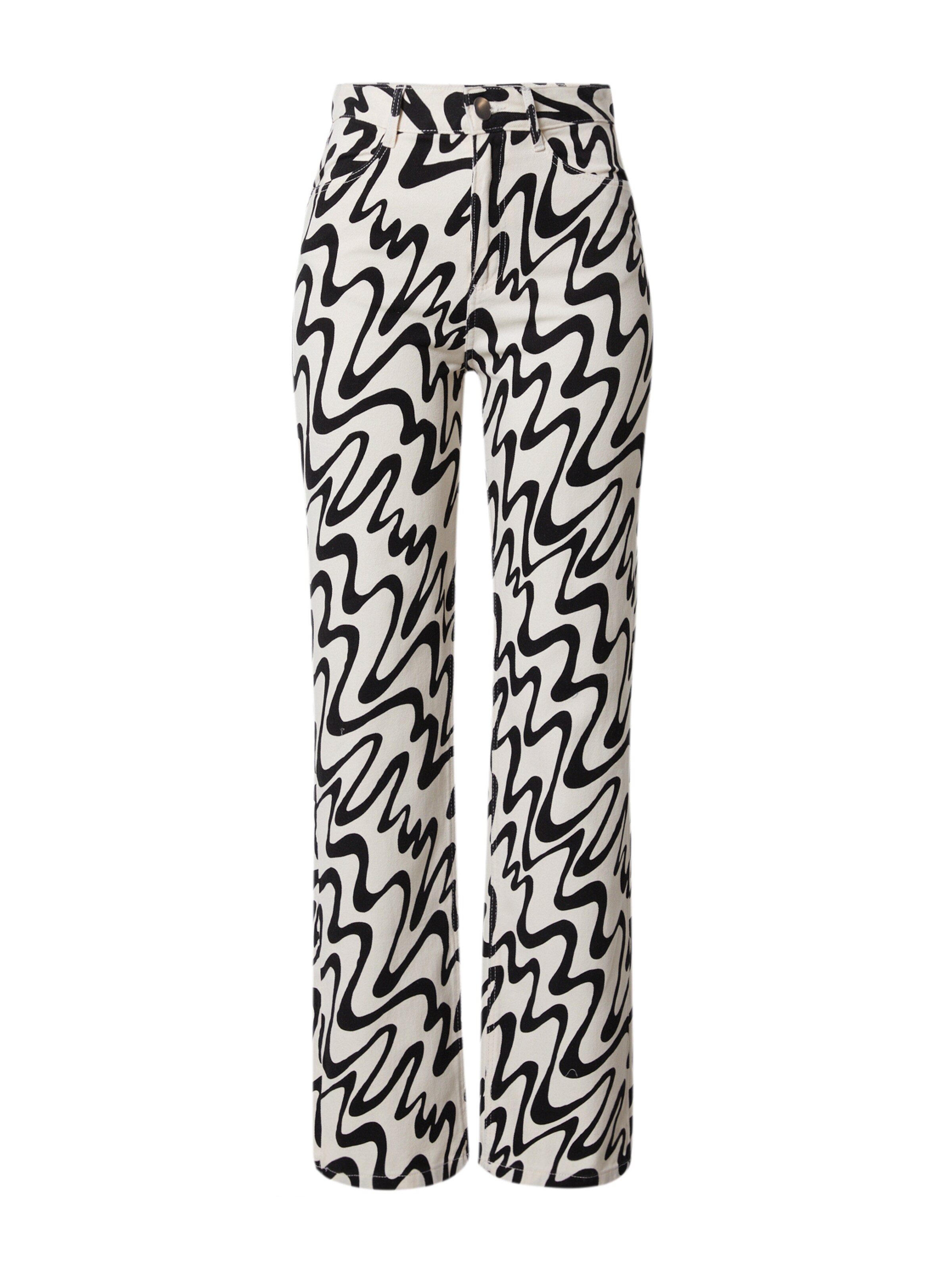 Monki Loosefit Broek in Wit: voorkant