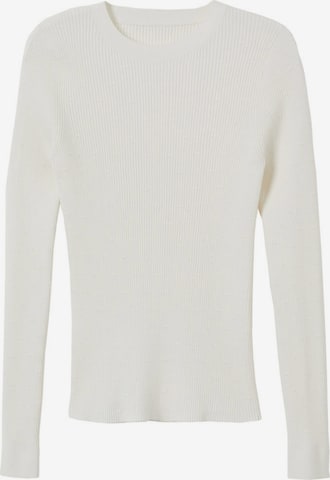 MANGO Пуловер 'EDURNE' в бяло: отпред