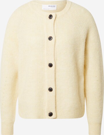SELECTED FEMME Knit Cardigan 'LULU' in Yellow: front