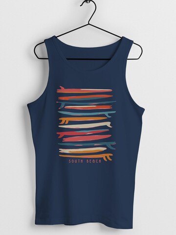 Neverless Shirt 'Surf Boards South' in Blue