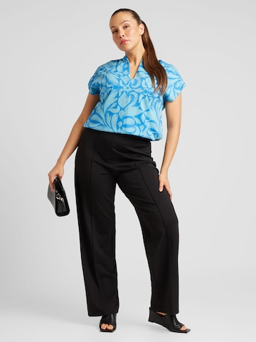 ONLY Carmakoma Regular Pleat-Front Pants 'LAUREL' in Black