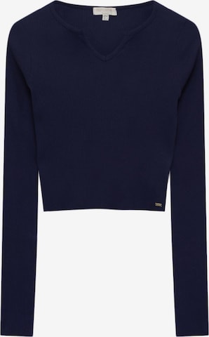 Pull&Bear Shirt in Blauw: voorkant