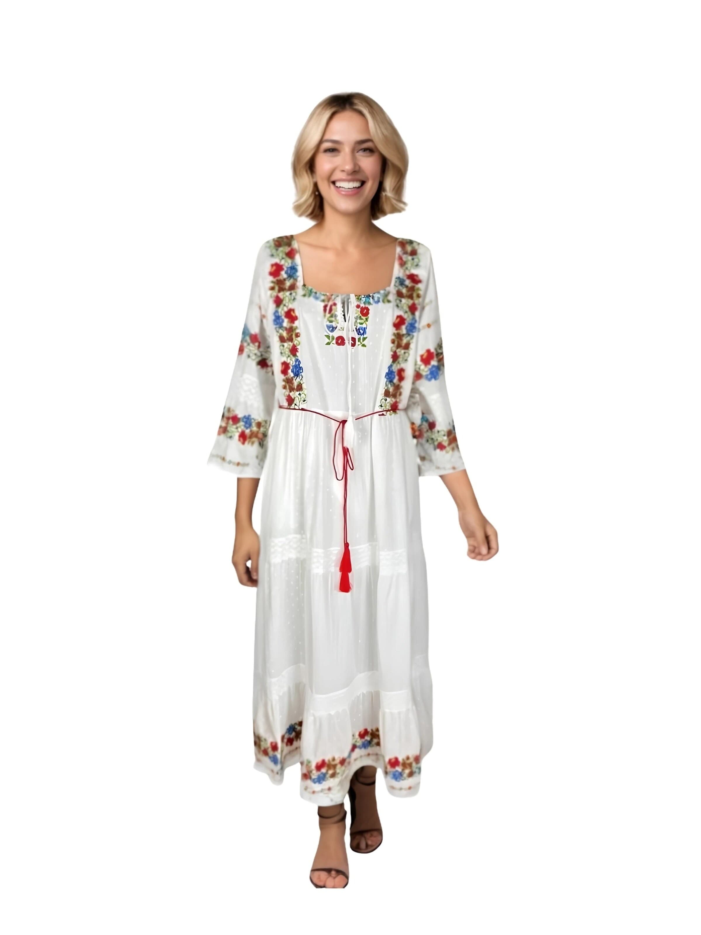 Rody’s forever - Vestido 'Damenkleid S25 weiß/grün , marimea XL' em branco