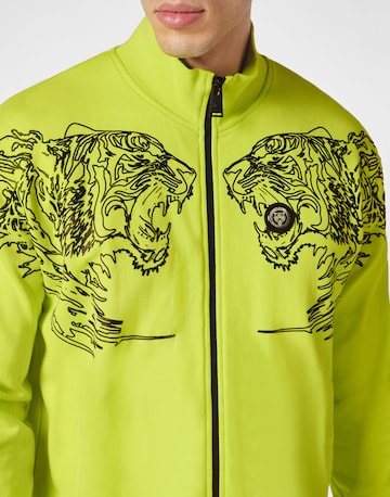 Plein Sport - Sudadera con cremallera 'Tiger' en amarillo