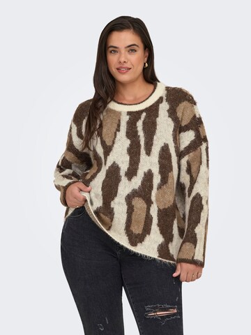 Pull-over 'CAREdelie' ONLY Carmakoma en beige : devant