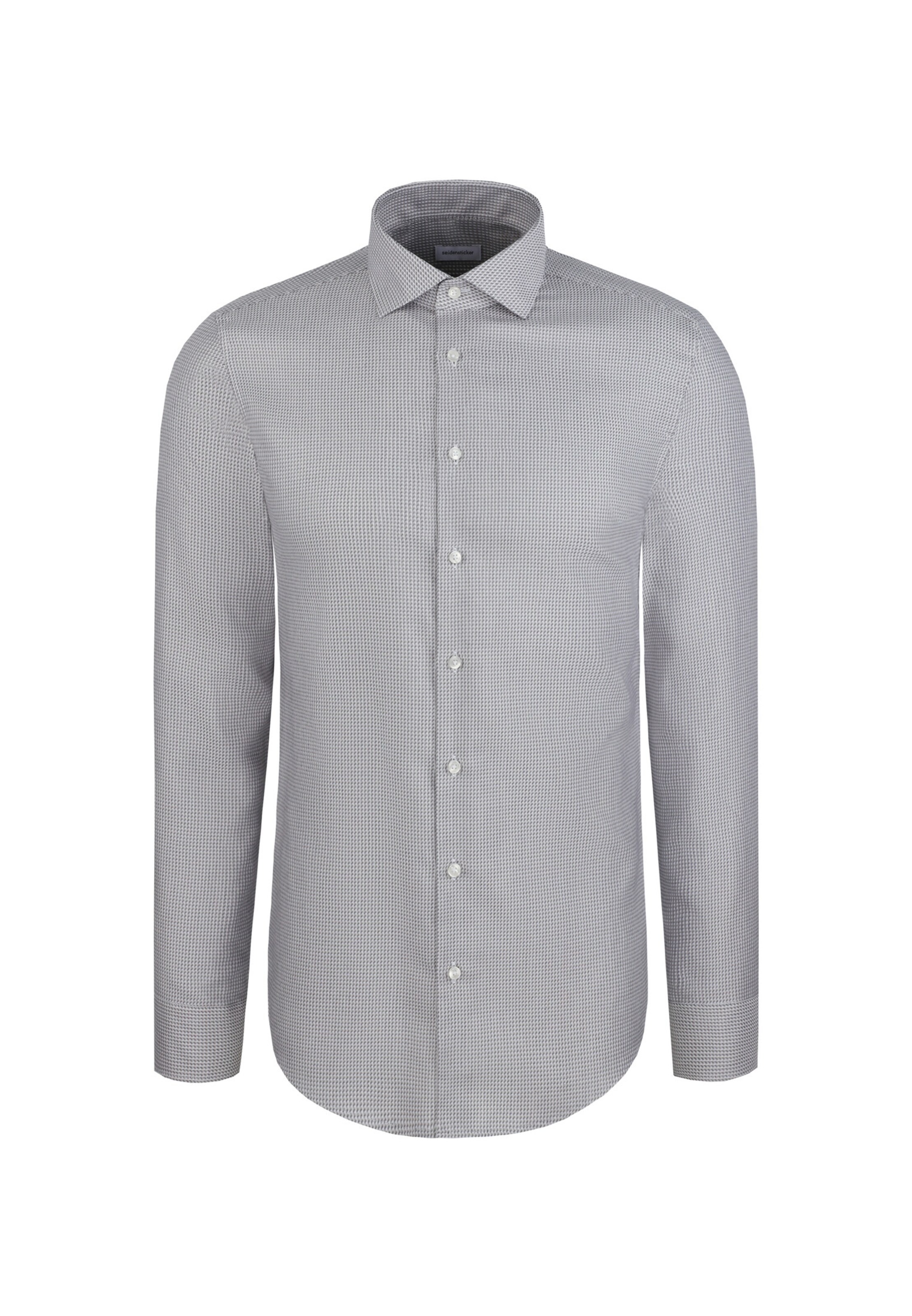 Coupe slim Chemise business 'Schwarze Rose' SEIDENSTICKER en beige