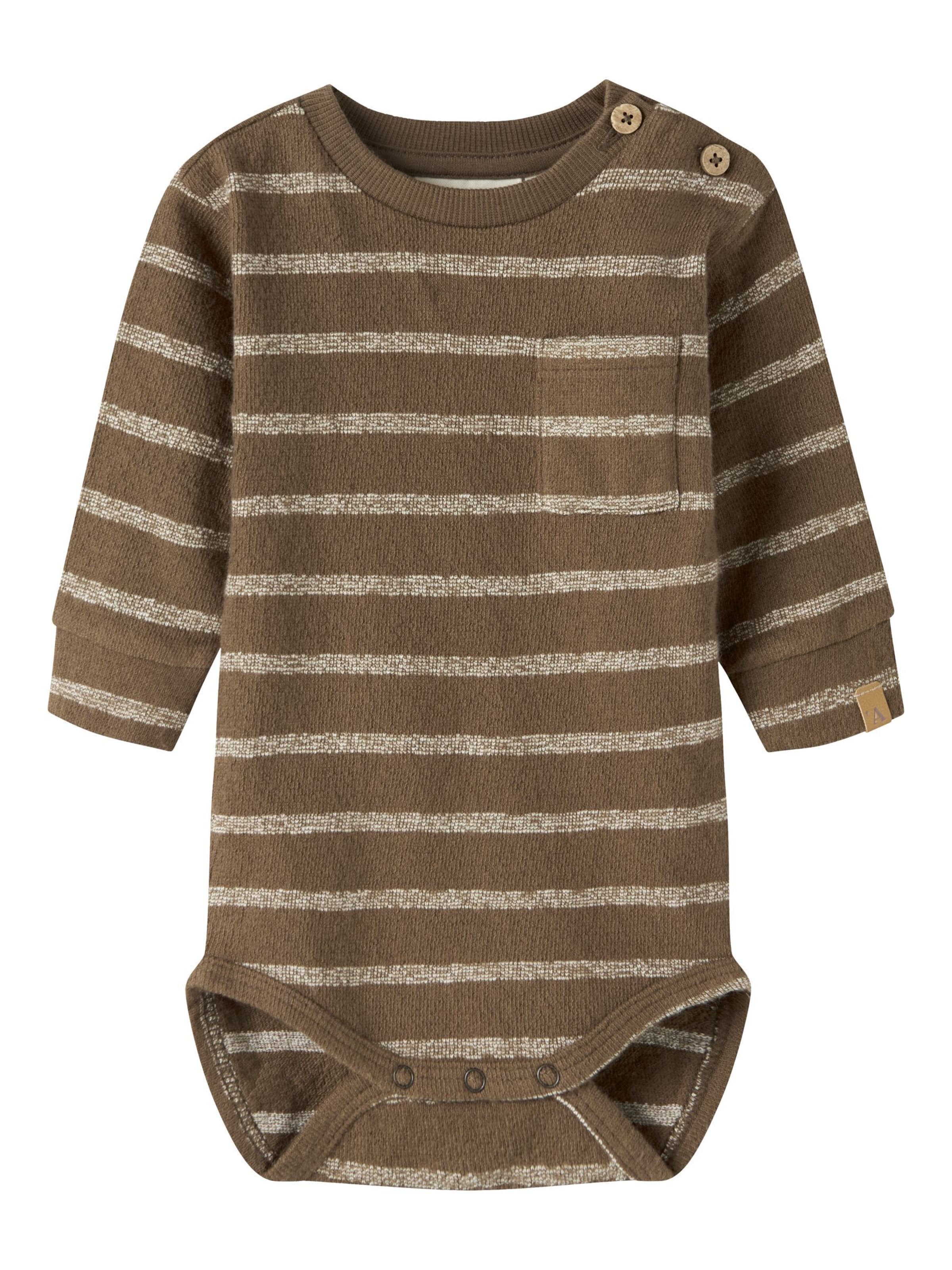 Lil'Atelier - Pijama entero/body en marrón: frente