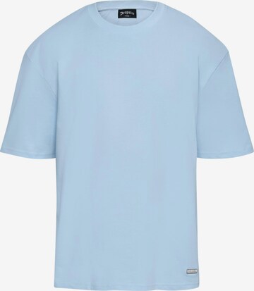 Dropsize T-shirt i blå: framsida