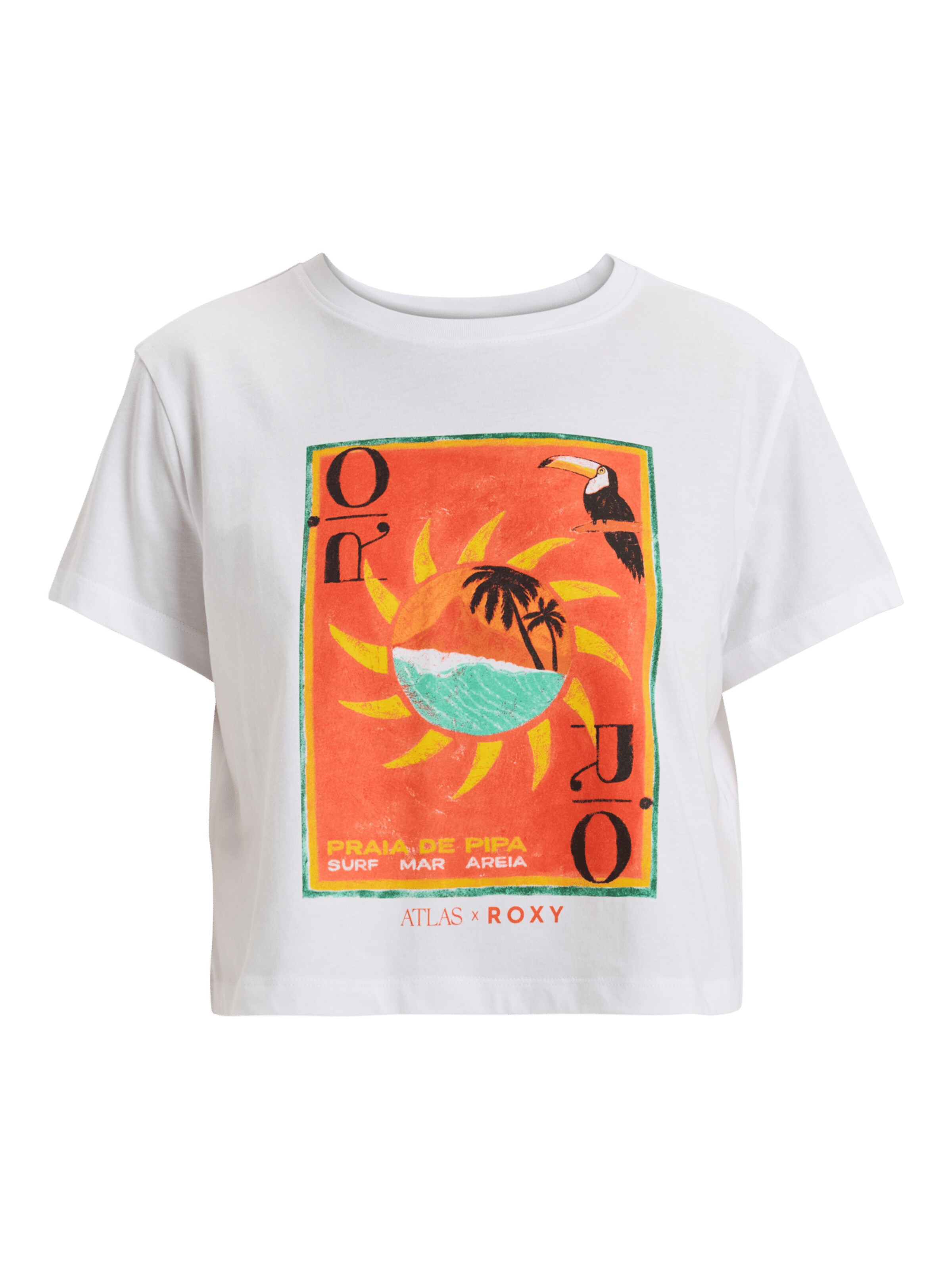 ROXY T-Shirt 'Atlas' in Weiß: Vorderseite