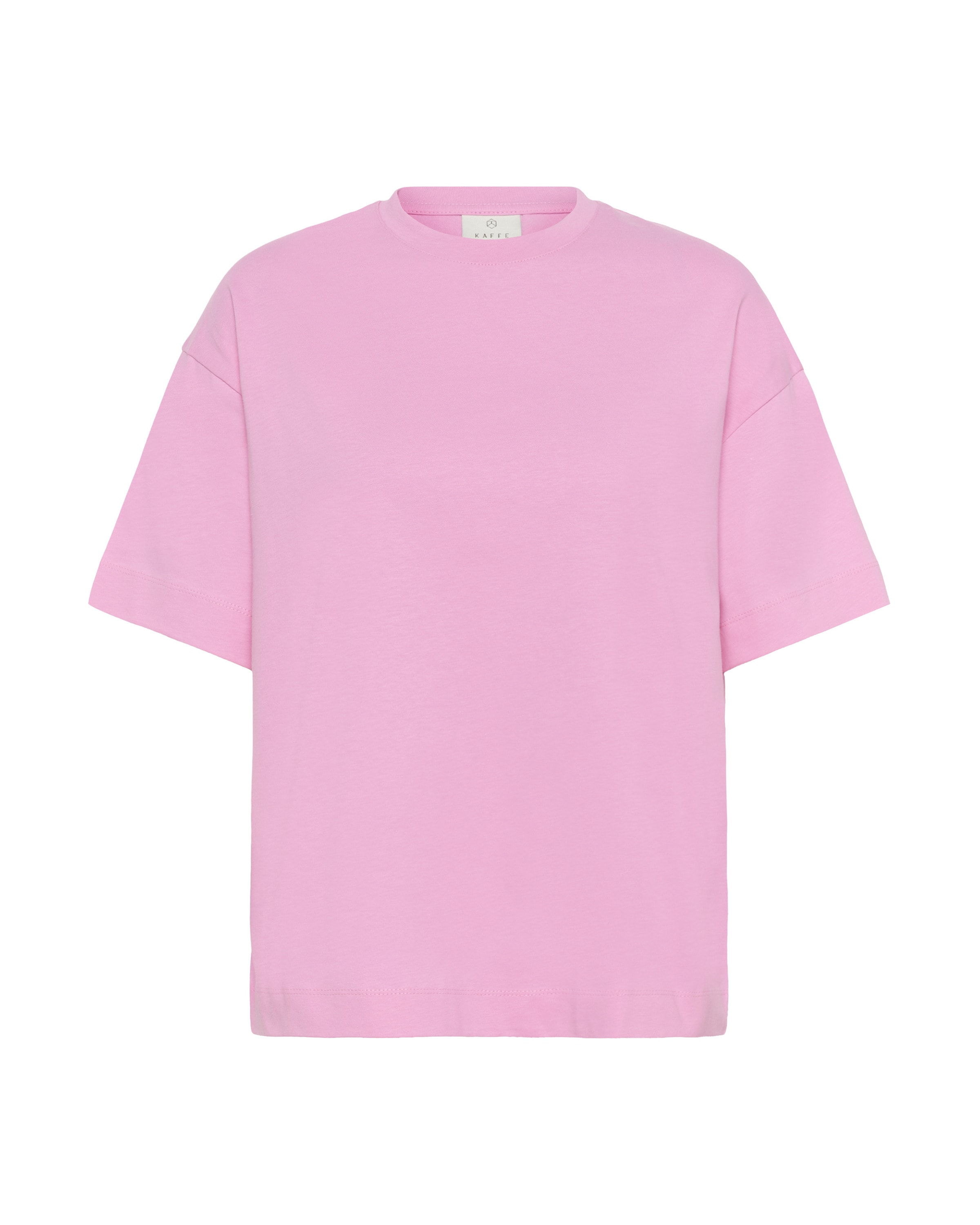 rožinė Kaffe Marškinėliai 'KAtomina': priekis