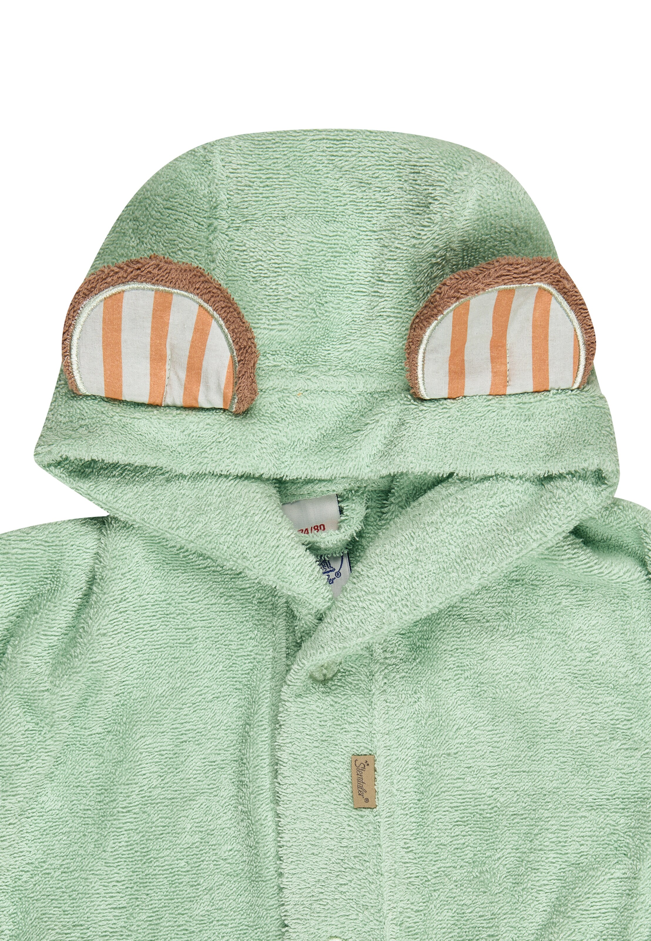 STERNTALER Bathrobe 'BÄR Bo' in Green