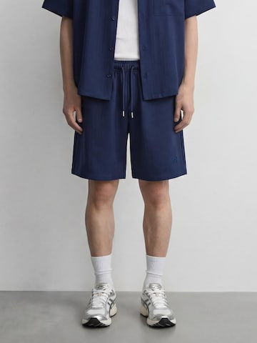 Burocs Regular Pants 'Herringbone' in Blue