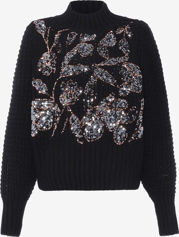 Pull-over faina en noir : devant