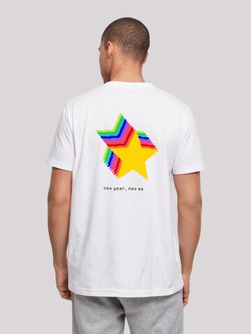 T-Shirt 'Happy People Only' F4NT4STIC en blanc