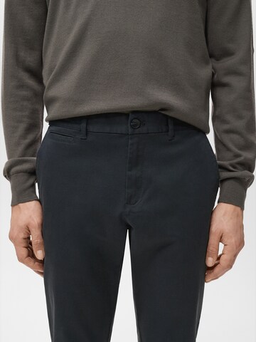 MANGO MAN Zúžený Chino kalhoty 'PRATO' – modrá