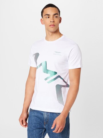 Hackett London - Camiseta 'AMR' en blanco: frente