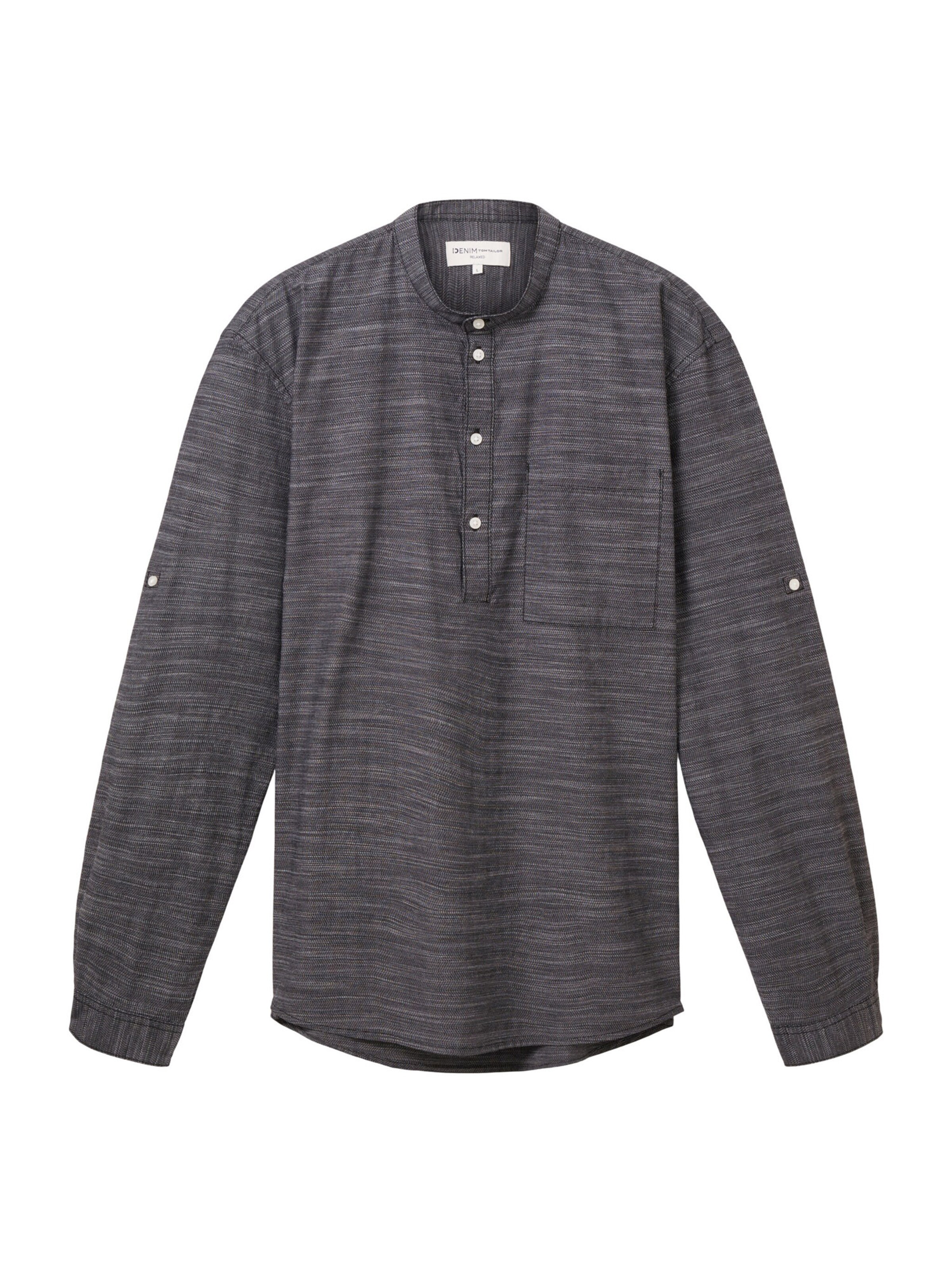 TOM TAILOR DENIM Comfort fit Koszula w kolorze szary: przód