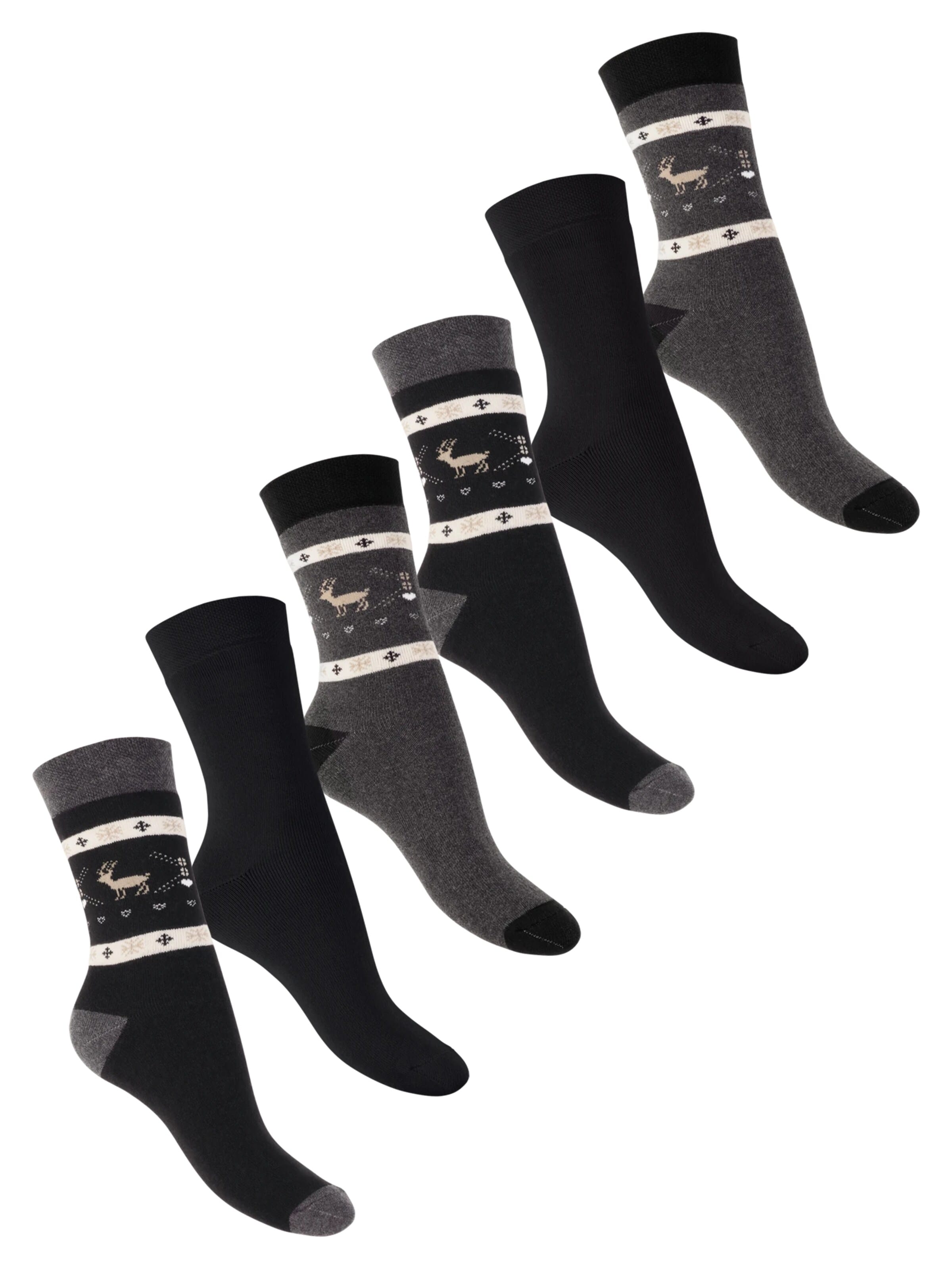 footstar Athletic Socks 'Winter Comfort' in Grey: front